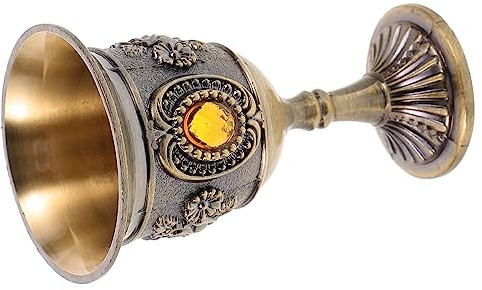 Alipis Dekorativer Kelch Kleines Weinglas aus Zinnlegierung Gold | Einfache Reinigung, Praktische Nutzung, Stilvoll Schlichtes Design, Restaurantzubehör, Wohnaccessoire