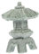 KONTONTY Mini Pagode Statue Japanische Pagodenlaterne Aus Für Bonsai Garten Dekoration Vintage Stil Kleine Pagode Für Zen Garten Outdoor Deko Für Terrasse Und Aquarium
