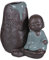 GANAZONO Statue Zen Céramique avec Pot De Fleurs Hydroponique Décoration Élégante pour Jardin Balcon Et Intérieur pour Plantes Succulentes Et Cactus