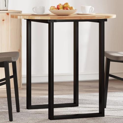 Fasba Tischplatte Rund Ø80x2 cm Massivholz Akazie, Ersatztischplatte Platte für Esstisch Couchtisch Gartentisch