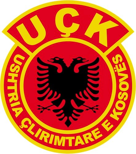 Aufkleber UCK Kosovo Albanien Wappen ca. 9 x 11 cm Sticker - Konturgeschnitten - Carsticker Autoaufkleber Flagge Fahne