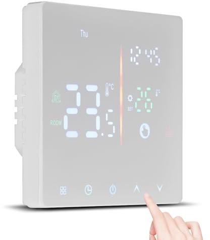 Termostato intelligente per Home WiFi Weekly, programmabile con termostato digitale manuale/modalità automatica Tuya, controllo dell'app, display LCD, temperatura controller, digitale (riscaldamento