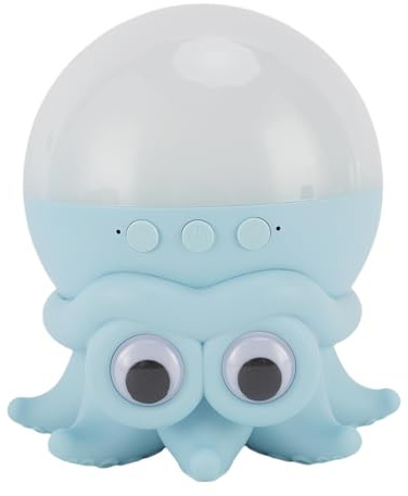 Garsent Nachtlicht, Oktopus Nachtlicht, 45 Minuten 90 Minuten Timing Auto Shutoff, 8 Farben Wasserwellenprojektor Licht Nachtlampe mit Fernbedienung, Raumdekor für Kinder Erwachsene