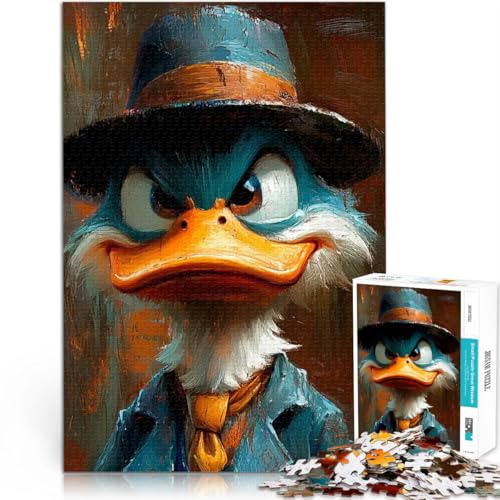 2000-teilige Puzzles für Teenager Spielspielzeug Donald Duck Porträt mit passendem Poster und Quizblatt70x100cm