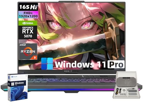 ASUS ROG Strix G16 Gaming Laptop, AMD Ryzen 9 HX 8940HX (fino a 5,3 GHz), NVIDIA GeForce RTX 5070 Ti, display 16 165Hz 300 nit, antiriflesso, WiFi 6E, retroilluminato KB, Win11 Pro (64 GB DDR5 | SSD