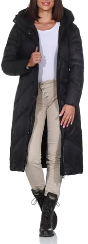 Hailys Damen Steppmantel gesteppter Winterparka knielang Ro44salina
