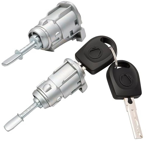 Bombin Cerradura Coche 604837168 para Bora 1J2 1J6 1997–2005, Golf IV 1J1 1J5 1997-2006, Fabia 604837167 Cilindro de Cierre