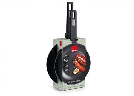 IBILI Duero Pfannen-Set, 20 + 24 cm, geschmiedetes Aluminium, antihaftbeschichtet, induktionsgeeignet