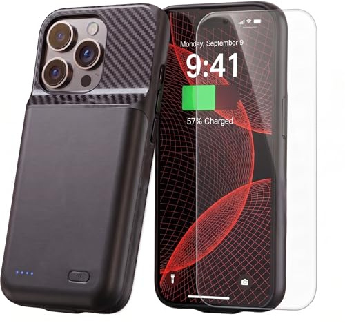 Battery Case for iPhone 13 Pro Max/ 14 Pro Max/ 12 Pro Max/ 14Plus, Ultra-Slim Travel Portable Charging Case, 2026 Upgrade 10000 mAh Extended Battery Life, Premium Materials Rechargeable Charger Case