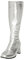 Gizelle Shoes Stivali da donna, stile anni Sessanta e Settanta, taglie 3-12, Argento (Silver), 38 EU