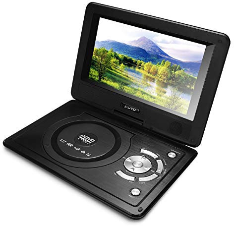 Alamor 12,4 Pouce 270 ° Rotation Écran Portable Voiture Lecteur DVD Support De Jeu TV Rechargeable