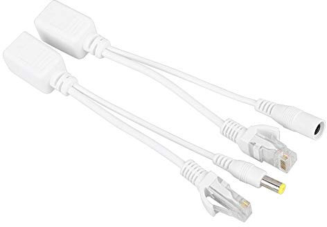 10 pares de cable de red Poe Rj45 para cámaras, adaptador de alimentación a través de Ethernet Inyector + Splitter Dc 12 V.