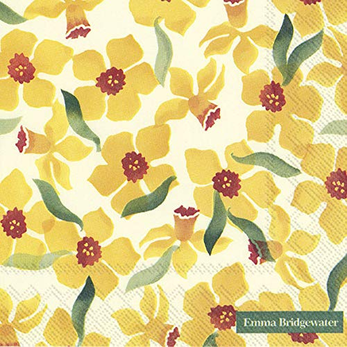 Emma Bridgewater Daffodils Luxury Traditional Paper Table Napkins 20 in Pack 3 ply