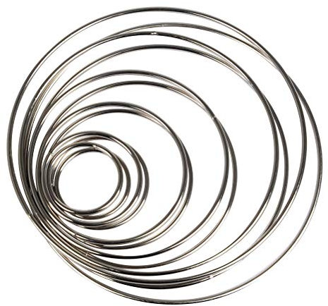 FOROREH 12STK Traumfänger Metall Ringe Metall Hoops für Traumfänger,Ringkreis 38/50/75/100/130 / 150mm für Traumfänger, DIY Handwerk Dream Catchers