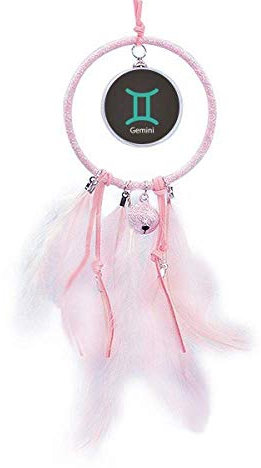 Beauty Gift May June Zwillinge Sternbild Traumfänger kleine Glocke Schlafzimmer Dekor