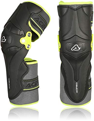 Acerbis X-Strong Protettori per ginocchiere (Black/Yellow,One Size)
