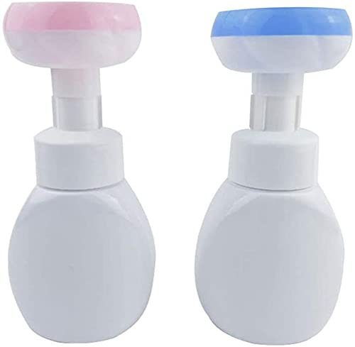 Pumpe Flasche 2 Stück 300 ml Hand Seife Dispenser Blume Geformt Schäumen Seifenspender Mini Nachfüllbar Container Leck Proof Make- Up Probe Flasche Blumenschaumflasche für Bad & Kücher (2PCS)