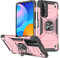 Cover Huawei P Smart 2021, Cover P Smart 2021 con HD Pellicola Protettiva, 360° Girevole Regolabile Ring Armor Bumper TPU Antiurto Silicone Case Covers Custodia per Huawei P Smart 2021