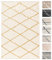 TESSO LIVING Hochflor Teppich Laufer 80 x 150 Weiss Gelb Diamantmuster, Super Soft Moderner Shaggy Teppich