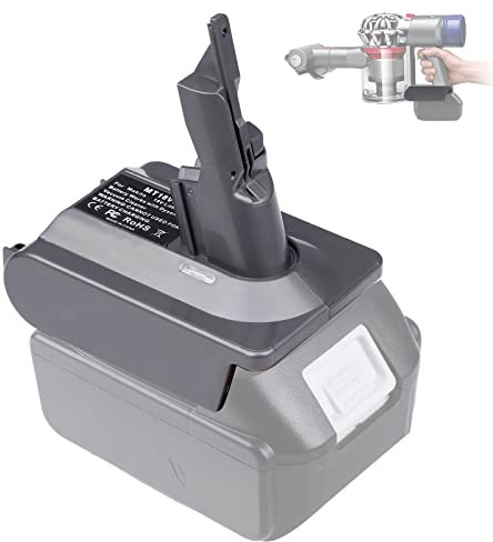BTRUI for Dyson V7 V8 battery adapter for Makita 18V Lithium Battery to for Dyson V7 V8 Animal Fluffy Motorhead Handheld Vacuum converter (MT18V7V8 adapter only)