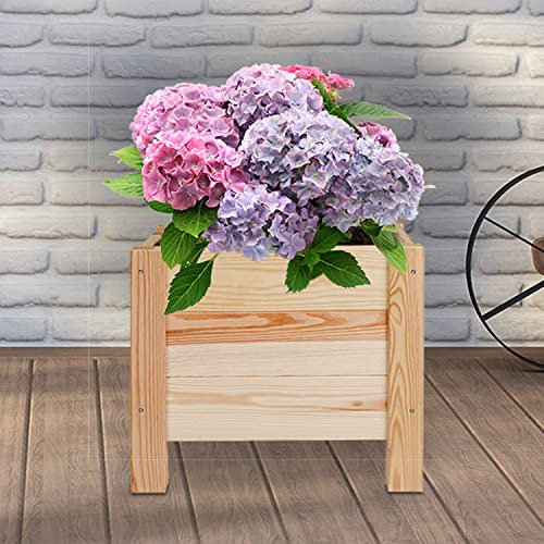 INDA-Exclusiv Pflantzopf Blumentopf Blumenkasten Holz Innen- und Außenbereiche Pflanzkasten inkl. Innenfolie 40x40x34cm
