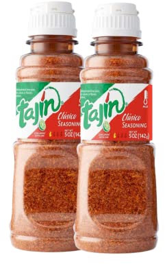 Tajín Clásico - 2 Botes de 142 gr. - Sazonador Mexicano con Limón - Condimento Para Frutas, Ensaladas y Proteínas - Chili 100% Natural