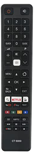 CT-8069 Replacement Remote Control Fit for Toshiba TV 49U6763DB 24D3753DB 32D3753DB 43V6763DB 49L3653DB 43U6763DB 32D3653DB 43L3753DB 43U5766DB 43U6663DB