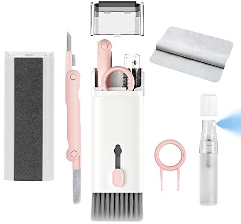 Kit de nettoyage électronique 7 en 1 – Nettoyeur de clavier, kit de nettoyage pour ordinateur portable avec brosse, nettoyant électronique pour Airpods Pro/ordinateur