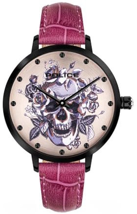 Police Damen Analog Quarz Uhr mit Leder Armband PL.16032MSB/06