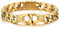 COOLSTEELANDBEYOND Biker Herren Panzerkette Armband aus Edelstahl Gold Farbe Hochglanz poliert