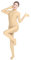 Lifup Unisex Bodysuit Ganzkörperanzug Kostüm Ganzkörperanzug Fasching für Erwachsenen Beige L