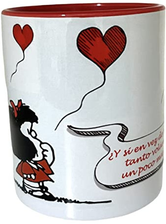 DrMugCollection TAZA MAFALDA ¿VOLAMOS MÁS ALTO?. Taza de Cerámica de 350ml