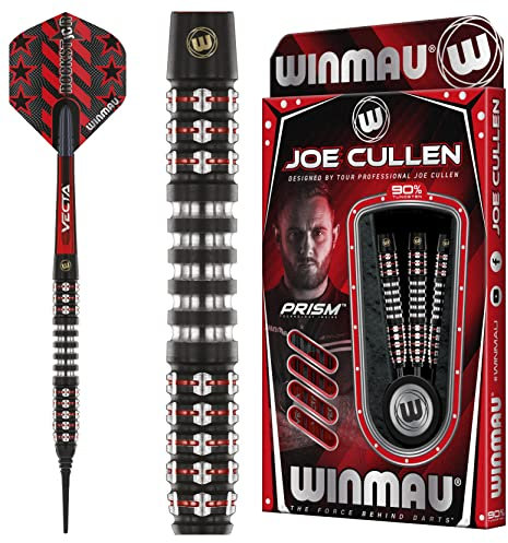 WINMAU Joe Cullen Ignition 23 Gramm Profi Stahlspitze Wolfram Dartpfeile mit Flüge und Stiele (Wellen)