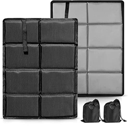 Bluelves Thermo Outdoor Sitzkissen, Faltbares Sitzkissen, Kinder Outdoor Sitzmatte, Wander Sitzunterlage mit Praktischer Tasche für Unterwegs, Stadion Kissen (Schwarz und grau)