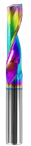 SpeTool Alu Fräser 6mm Schaft VHM Fräser Schaftfräser Fräser Aluminium 22mm Schnittlänge Einschneider Fräser mit DLC Beschichtung CNC Fräser Holz für Aluminium Acryl Messing