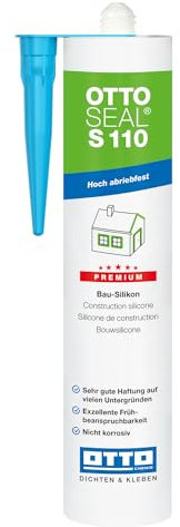 S110 Premium-Bau-Silikon 310 ml, inklusive kör4u Tülle (C1216 Jasmin)