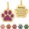 Hundemarke mit gravur personalisiert Adressanhänger hund pfotenform 30mm Hundeanhänger viele farben für kleine und mittlere haustiere, niedliche Pfotenförmige Haustier ID Tag(Rosa)