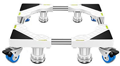 YHJZSM Base Mobile Regolabile per Lavatrice 4 Ruote 4/8 Gambe Lunghezza/Larghezza 45-65 cm Carrello per asciugatrice e Frigorifero Base Multifunzionale per condizionatore d'Aria Tappetino