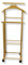 Mottiwood Porteur double avec crochets pour pantalon, porte-manteau de chambre, 100 % bois de hêtre, servant muet double avec 4 roues, couleur naturelle, fabriqué en Italie