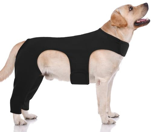 Hjyokuso Genesungsanzug für Hunde, Chirurgie-Anzug, Operationsanzug, Leckmanschette, Hinterbeinschutz, Ellenbogenschutz, Hundehülle zum Verhindern von Lecken