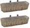 Cosisti Jardinières Balcon 2 pcs Jardinière Suspendue en rotin Pot de Fleurs Aspect rotin Jardinieres Exterieur Bac Jardiniere Bac à Fleurs Extérieur Osier avec Doublure de PE-60 x 18 x 13 cm