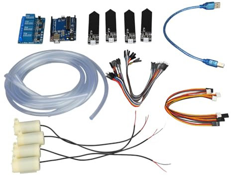 Qcwwy Selbstbewässerungssystem mit Bodenfeuchtigkeitssensor, WiFi-Bewässerungstimer, Gartenbewässerungsregler, Wassertimer, Intelligenter Bewässerungsregler, Fernbedienung, USB 5G,