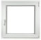 ALUCON Fenster 800x800 mm – Kunststofffenster 80x80 cm – Flügelfenster Innen Weiß/Außen Weiß – DIN Rechts