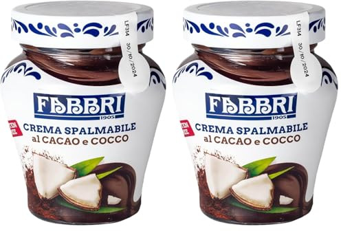 Fabbri Crema Spalmabile Cacao Cocco 200g (Confezione da 2)