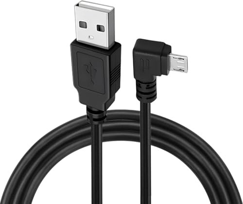 Sharelove Micro USB Elbow Data Cable for Tomtom, Multi-Functional Right Angle 90 Degree Car Charging for Mobile Phones Car Dash Tablet Computer GPS Navigation Cameras Camcorder(1m)