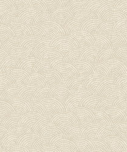 Grandeco Boutique Shell Texture Embossed Wallpaper, Beige