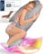 Traumreiter Seitenschläferkissen Visco Comfort J M mit Bezug Grau, Hybrid Kissen + 1cm Memory Foam, J Form Schwangerschaftskissen Gel Body Pillow Komfortkissen Erwachsene, Ergonomie Zertifiziert