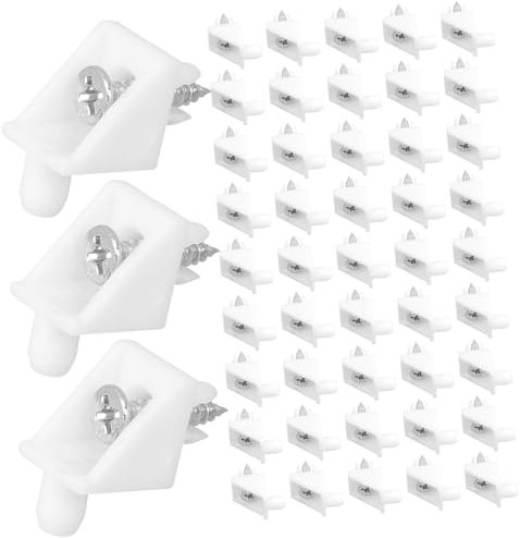 NULYLU Regalbrett Halterung 50 Sets Kunststoff Eckcode Schubladen Bodenhalterungen Schrankkeil Schubladen Reparaturset Durchhangkeil Für Schublade Schrank Bodenbrett Keile Schubladenboden Eckstrebe