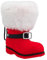 Idena 30537 - Nikolausstiefel ca. 10 x 6 x 11 cm, rot beflockter Weihnachtsstiefel mit Schnalle und Fellbesatz, als Weihnachtsdekoration oder Geschenkverpackung