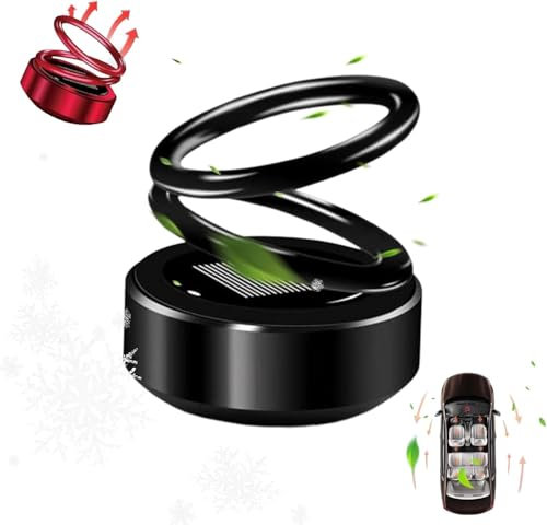 Tragbare kinetische Molekularheizung, solarbetriebene rotierende Doppelring-Aufhängung, Auto-Aromatherapie-Ornament, tragbare Kinetik-Heizung für molekulare Autokinetik, Mini-Autoheizung, Solar-Anti-I